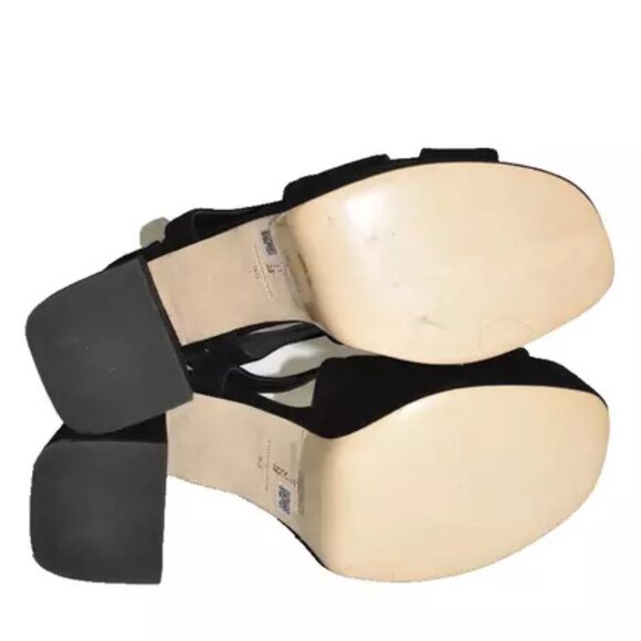 $350 LARROUDE Bee 115MM Suede Platform Sandals ELEVATED BLACK 9.5 (DB39) - Picture 6 of 7